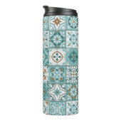 Bouteilles Isothermes Motif méditerranéen continu de tuiles marocaines (Tourné sur la droite)