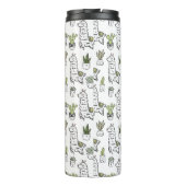 Bouteilles Isothermes Motif mignon d'alpaga et de cactus (Dos)