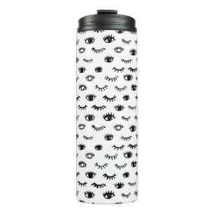 Bouteilles Isothermes Motif mignon de cil de griffonnage