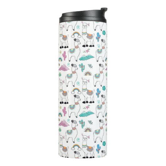 Bouteilles Isothermes Motif mignon de lama de bande dessinée (Tourné sur la gauche)