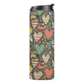 Bouteilles Isothermes Motif mignon de lapins d'amour avec des coeurs (Tourné sur la gauche)