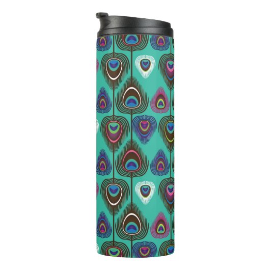 Bouteilles Isothermes motif mignon de plume de paon (Tourné sur la droite)