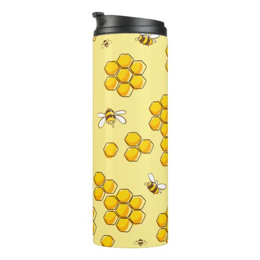 Bouteilles Isothermes Motif mignon et transparent avec abeilles volantes (Tourné sur la droite)