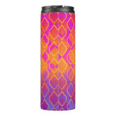 Bouteilles Isothermes Motif Moderne Chic Fuchsia Or Rose Orange Gras (Dos)