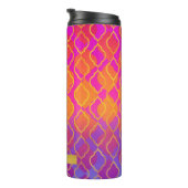 Bouteilles Isothermes Motif Moderne Chic Fuchsia Or Rose Orange Gras (Tourné sur la droite)