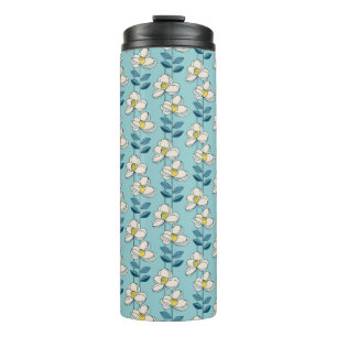 Bouteilles Isothermes Motif moderne de feuille florale de la moitié du