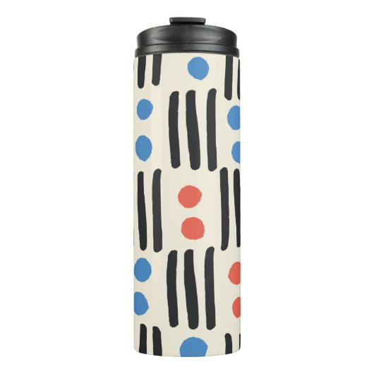 Bouteilles Isothermes Motif moderne sans couture avec rayures et points (Devant)