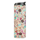 Bouteilles Isothermes Motif motif de caniche sans couture. Poignée b (Tourné sur la gauche)