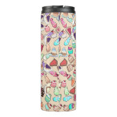 Bouteilles Isothermes Motif motif de caniche sans couture. Poignée b (Dos)