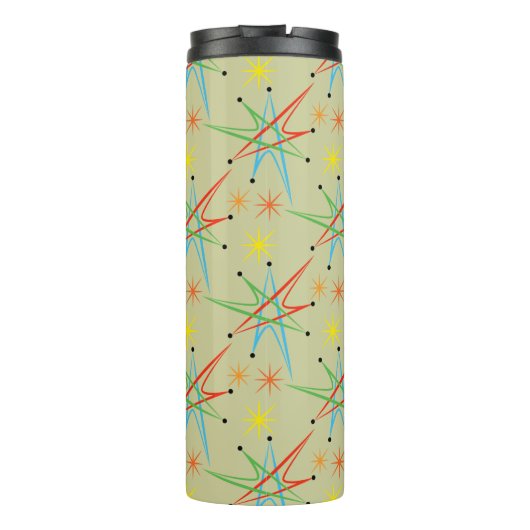 Bouteilles Isothermes Motif multicolore rétro étoile atomique (Dos)