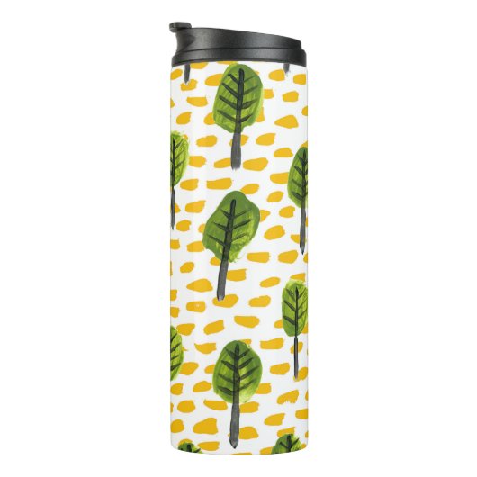 Bouteilles Isothermes Motif Naïve Green Black Tree (Tourné sur la droite)