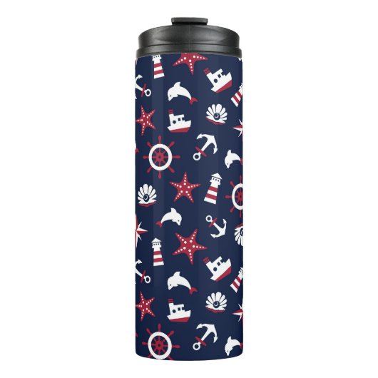 Bouteilles Isothermes Motif nautique de mer (Devant)