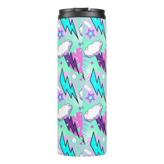 Bouteilles Isothermes Motif Neon Lightning Bolts & Stars (Dos)