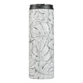 Bouteilles Isothermes Motif noir blanc Feuille Monstera (Dos)