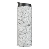 Bouteilles Isothermes Motif noir blanc Feuille Monstera (Tourné sur la droite)