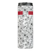 Bouteilles Isothermes Motif noir floral et nom rouge (Dos)