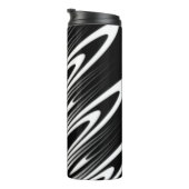 Bouteilles Isothermes motif organique ondulé noir et blanc sans couture (Tourné sur la droite)