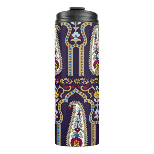 Bouteilles Isothermes Motif paisible traditionnel géométrique avec bordu