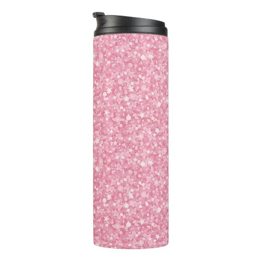 Bouteilles Isothermes Motif Parties scintillant rose (Tourné sur la droite)