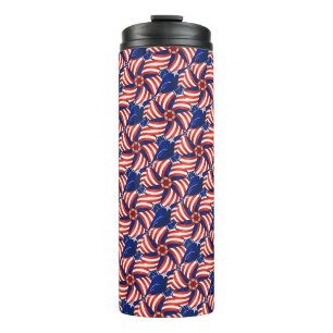 BOUTEILLES ISOTHERMES MOTIF PATRIOTIQUE ROUGE BLANC BLEU AMERICAN FLAG