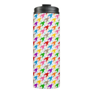 Bouteilles Isothermes Motif pied-de-poule coloré blanc