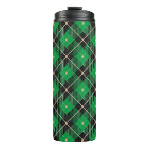 Bouteilles Isothermes Motif plaid Black Green tendance