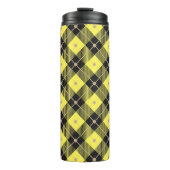 Bouteilles Isothermes Motif plaid tendance noir Jaune (Devant)