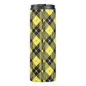 Bouteilles Isothermes Motif plaid tendance noir Jaune (Dos)