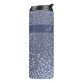 Bouteilles Isothermes Motif points blanc gris bleu (Tourné sur la gauche)
