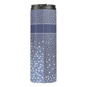 Bouteilles Isothermes Motif points blanc gris bleu (Dos)
