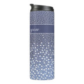 Bouteilles Isothermes Motif points blanc gris bleu (Tourné sur la droite)