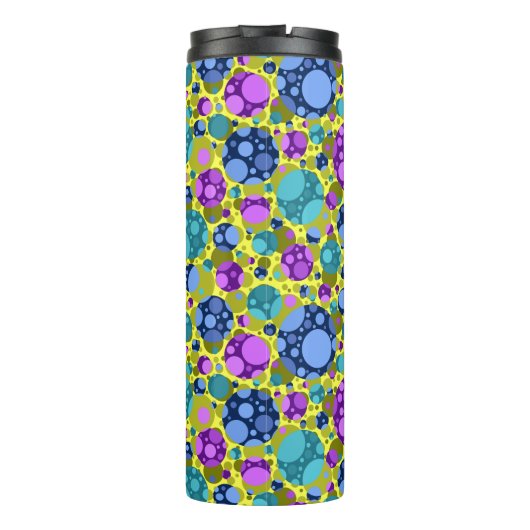 Bouteilles Isothermes Motif pois en bleu rose Turquoise - (Dos)