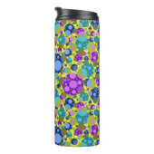 Bouteilles Isothermes Motif pois en bleu rose Turquoise - (Tourné sur la droite)