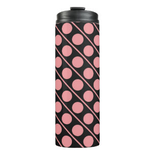Bouteilles Isothermes Motif pois rose et noir
