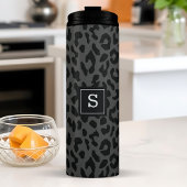 Bouteilles Isothermes Motif Poster de animal Léopard gris Monogramme