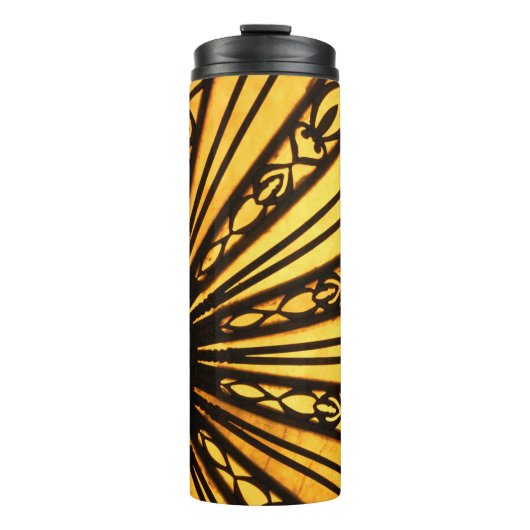 Bouteilles Isothermes Motif radial Sunburst Jaune (Devant)