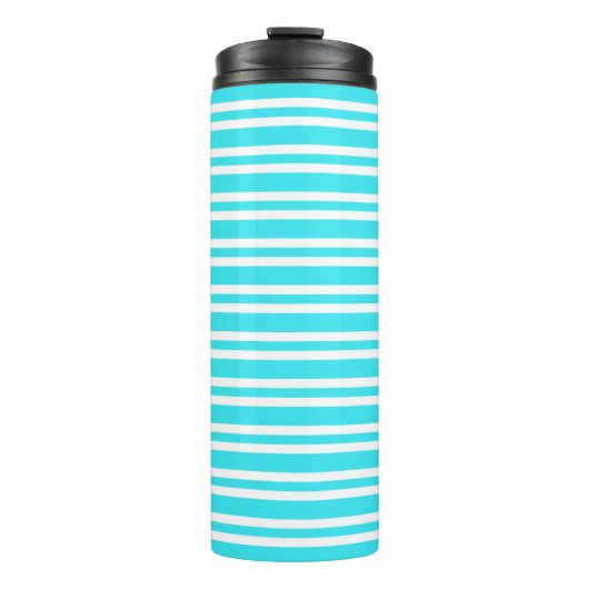 Bouteilles Isothermes Motif Rayures Bleu Blanc (Devant)