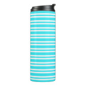 Bouteilles Isothermes Motif Rayures Bleu Blanc (Tourné sur la gauche)