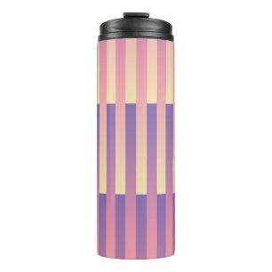 Bouteilles Isothermes Motif rayures rose violet jaune