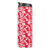 Bouteilles Isothermes Motif répété Floral Rouge Et Blanc (Tourné sur la droite)