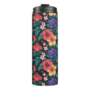 Bouteilles Isothermes Motif répétitif de fleurs sauvages