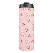 Bouteilles Isothermes Motif rose arc-en-ciel cerise (Devant)