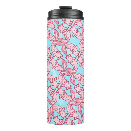 Bouteilles Isothermes Motif rose Chido d'Axolotl de Chibi (Devant)