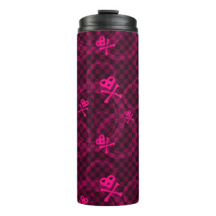 Bouteilles Isothermes Motif rose d'Emo avec des cercles