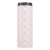 Bouteilles Isothermes Motif rose et blanc chic avec Monogramme noir (Dos)