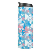 Bouteilles Isothermes Motif rose et bleu de chien de camouflage (Tourné sur la droite)