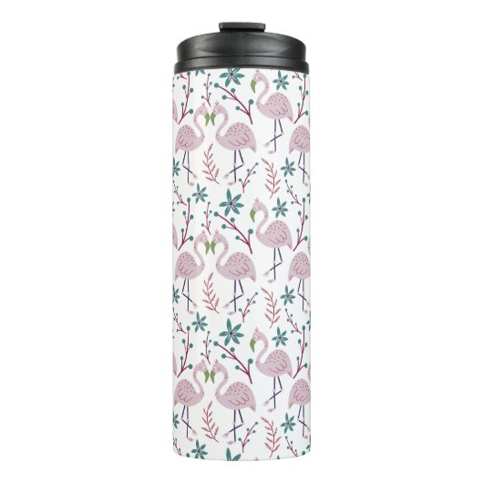 Bouteilles Isothermes Motif rose flamingo sans couture sur arrière - pla (Devant)