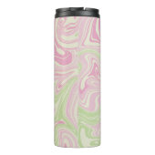 Bouteilles Isothermes Motif rose vert à bille liquide (Dos)
