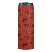 Bouteilles Isothermes Motif rouge de feuille sur l'orange (Dos)