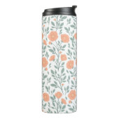 Bouteilles Isothermes Motif rustique avec fleurs roses (Tourné sur la gauche)